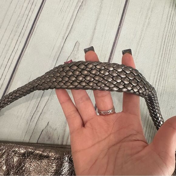 Brighton Barbados Hobo Metallic Bronze Pebbled Leather Bag Roomy & Pockets - Picture 9 of 16